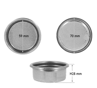 Espresso Makinesi PortaFiltre Sepeti Düz 21g H28 58mm